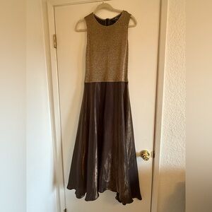 Vintage 90s JS Collections Petite‎ Metallic Evening Dress – Size 8 (USA)